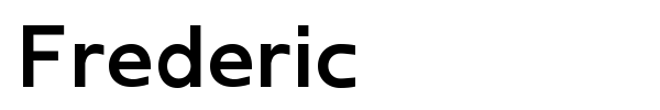 Frederic font preview
